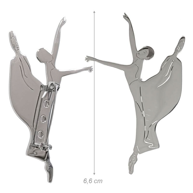 Çelik Balerin Broş 2