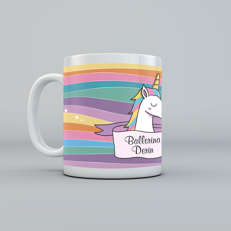 CUSTOM NAME PRINTED BALLERINA MUG