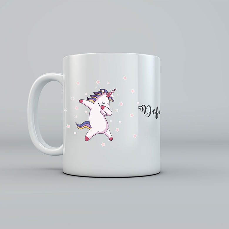 CUSTOM NAME PRINTED UNICORN MUG