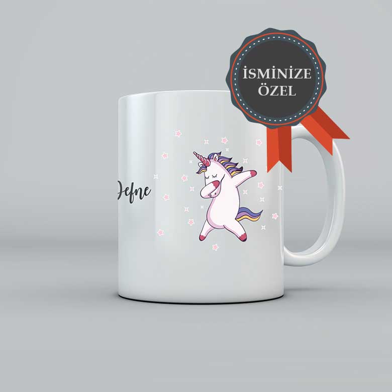 CUSTOM NAME PRINTED UNICORN MUG