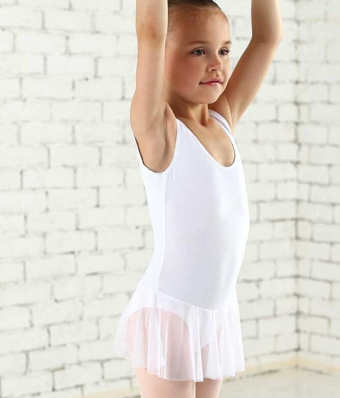 Grishko Leotard with Skirt DLD09MJU White