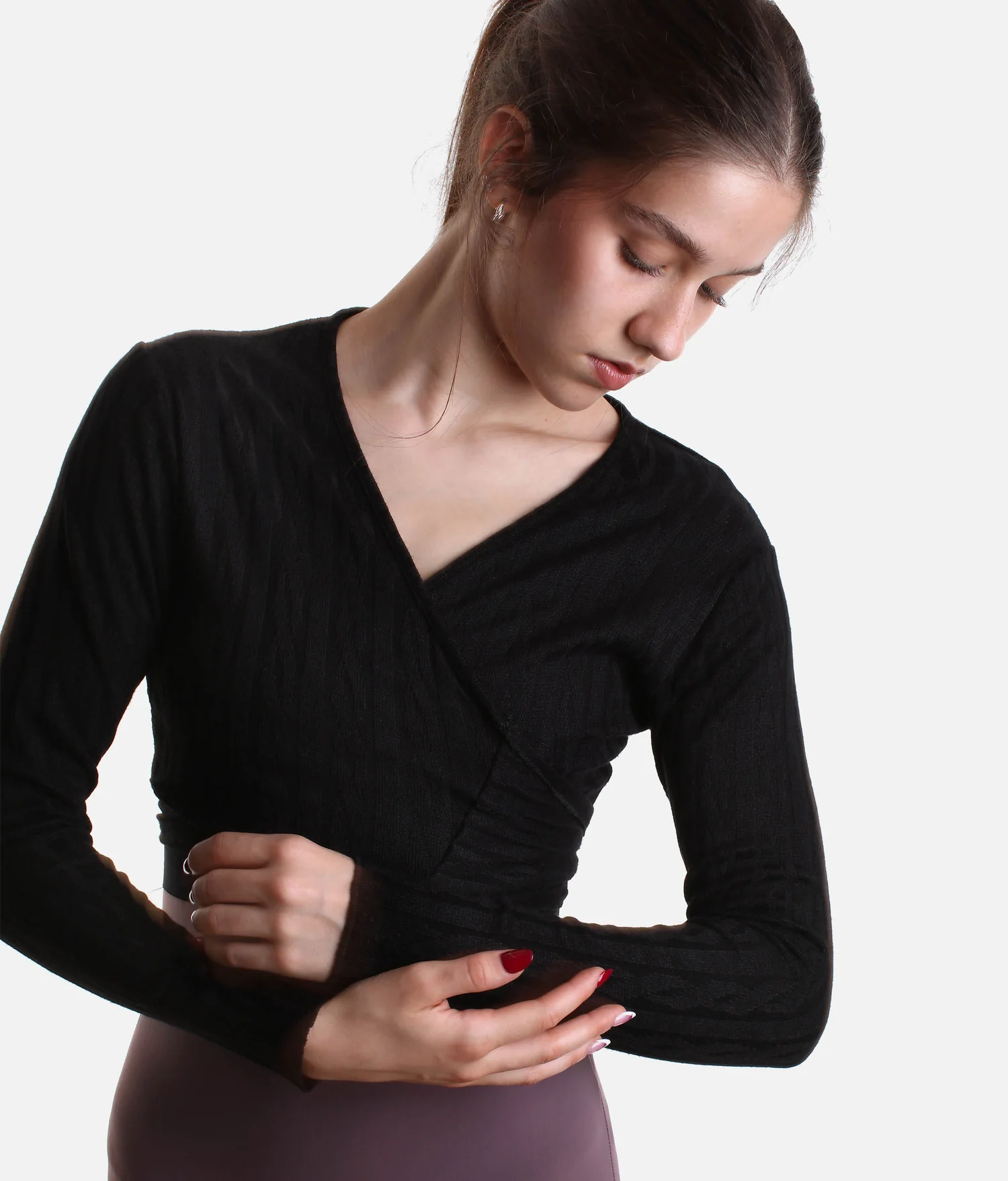 GRISHKO - Grishko THEA Wrap Sweater Black