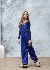 GRISHKO - Grishko Warm-Up Unitard Blue/Silver 0405PT