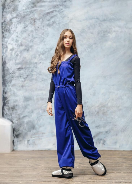 Grishko Warm-Up Unitard Blue/Silver 0405PT