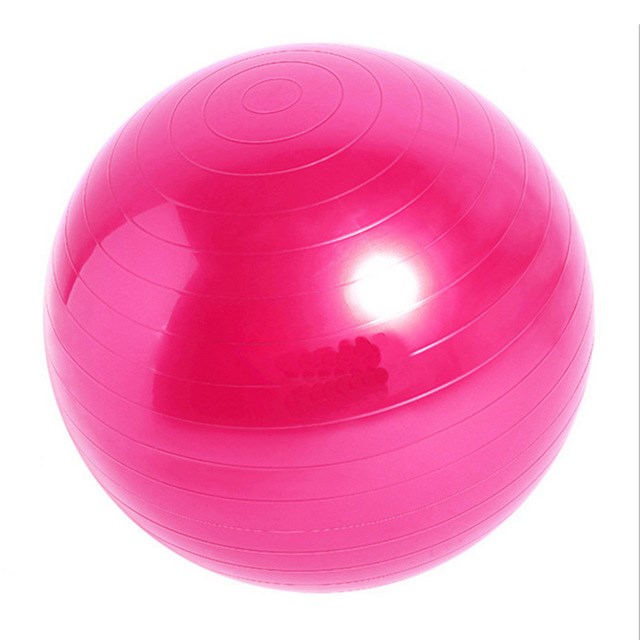 GYMO SPORTS - Gymo 65cm Pompalı Pilates Fitness Denge Egzersiz Topu Pembe