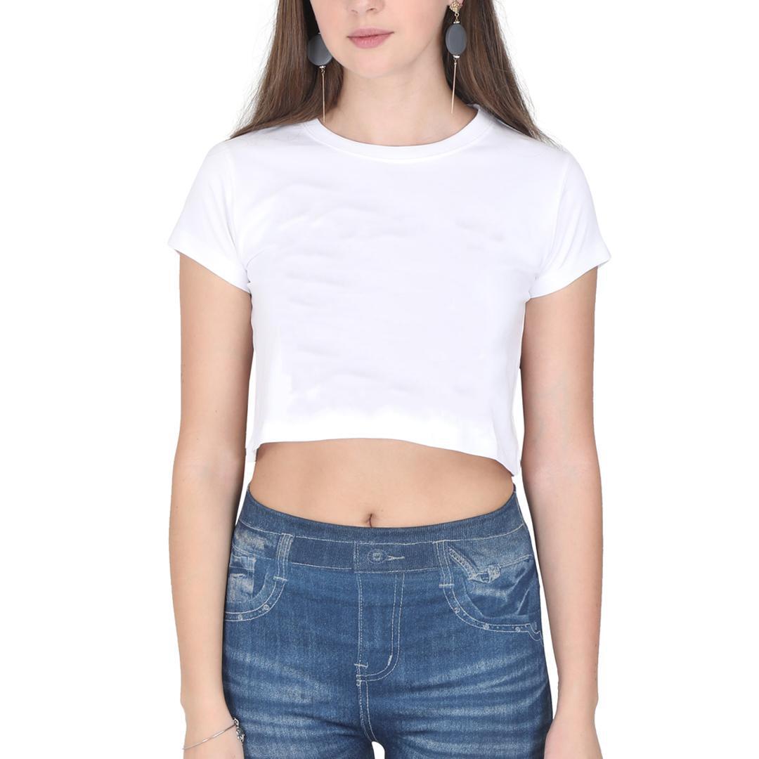 Gymo Crop Top T-Shirt Beyaz