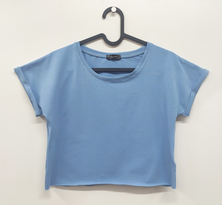Gymo Crop Top T-Shirt Mavi