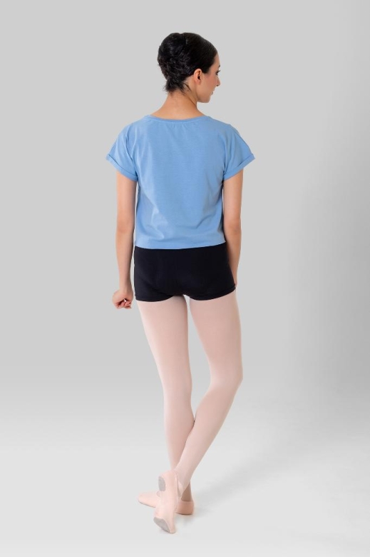 Gymo Crop Top T-Shirt Mavi