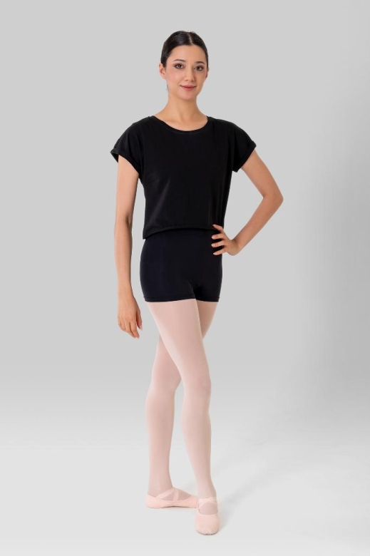 Gymo Crop Top T-Shirt Siyah