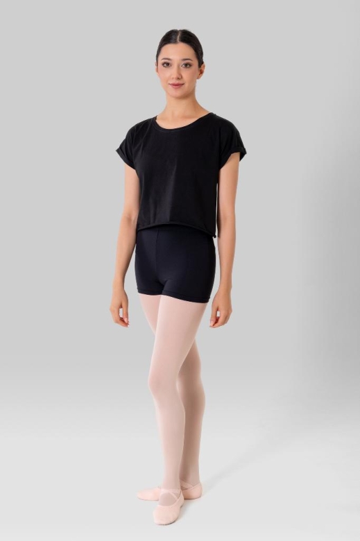 Gymo Crop Top T-Shirt Siyah