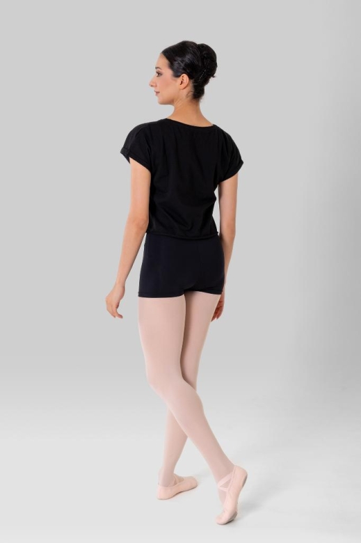 Gymo Crop Top T-Shirt Siyah