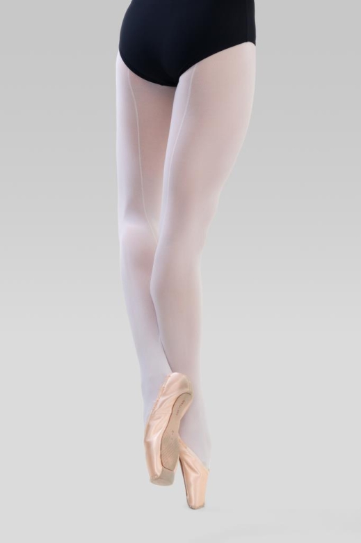 Gymo Dancewear Arkası Çizgili Beyaz Bale Çorabı