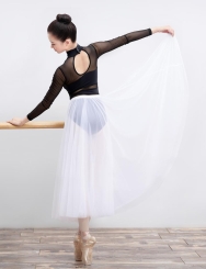 GYMO DANCEWEAR - Gymo Dancewear Bale Eteği Feather Beyaz