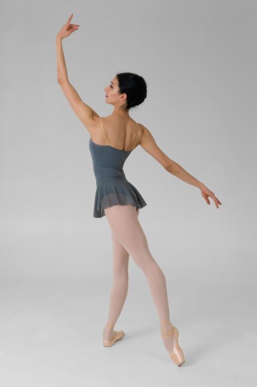 Gymo Dancewear Bale Mayosu Royal Etekli Gri