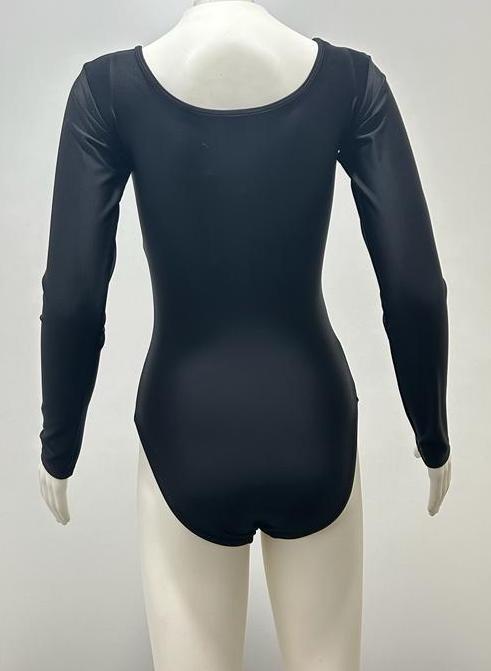 Gymo Dancewear Bale Mayosu Elegant Uzun Kol Siyah