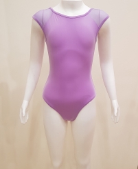 GYMO DANCEWEAR - Gymo Dancewear Bale Mayosu Tüllü Kayık Yaka Lila