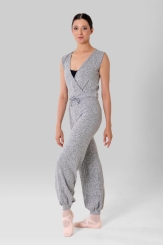 GYMO DANCEWEAR - Gymo Dancewear Kruvaze Warm Up Tulum Gri
