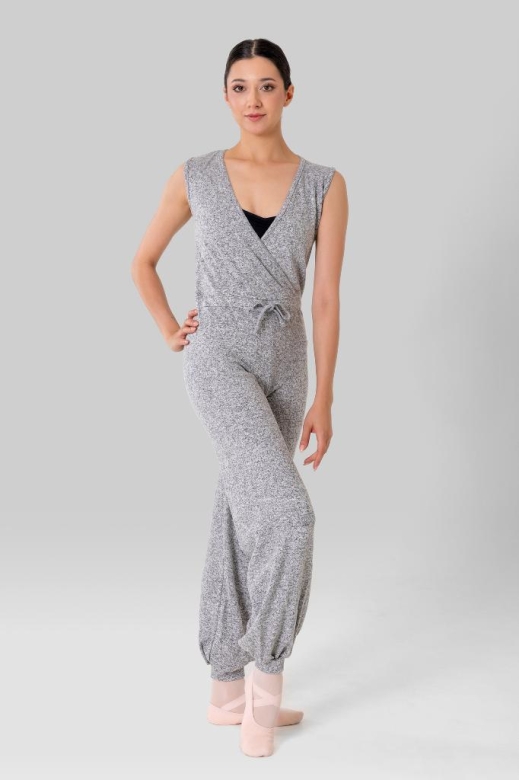 Gymo Dancewear Kruvaze Warm Up Tulum Gri