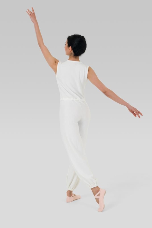 Gymo Dancewear Kruvaze Warm Up Tulum Krem