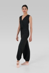 GYMO DANCEWEAR - Gymo Dancewear Kruvaze Warm Up Tulum Siyah