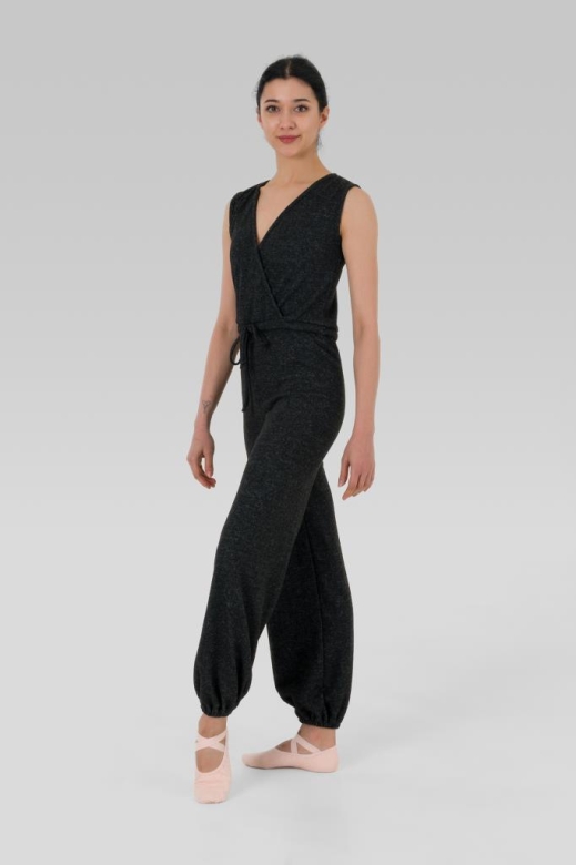 Gymo Dancewear Kruvaze Warm Up Tulum Siyah
