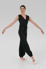 GYMO DANCEWEAR - Gymo Dancewear Kruvaze Warm Up Tulum Siyah (1)