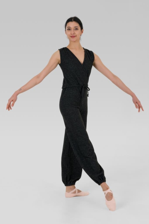 Gymo Dancewear Kruvaze Warm Up Tulum Siyah