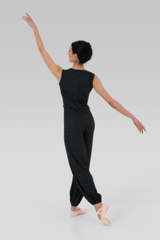 Gymo Dancewear Kruvaze Warm Up Tulum Siyah
