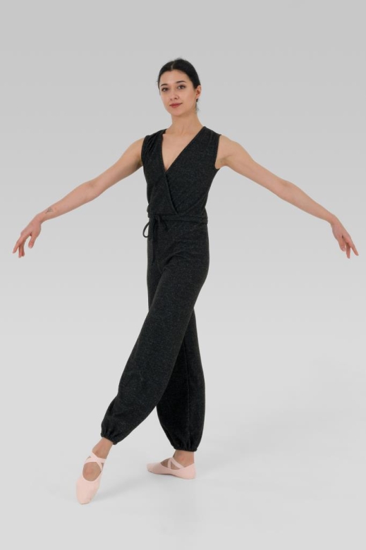 Gymo Dancewear Kruvaze Warm Up Tulum Siyah