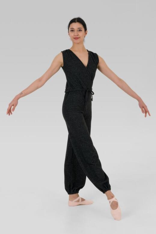 Gymo Dancewear Kruvaze Warm Up Tulum Siyah