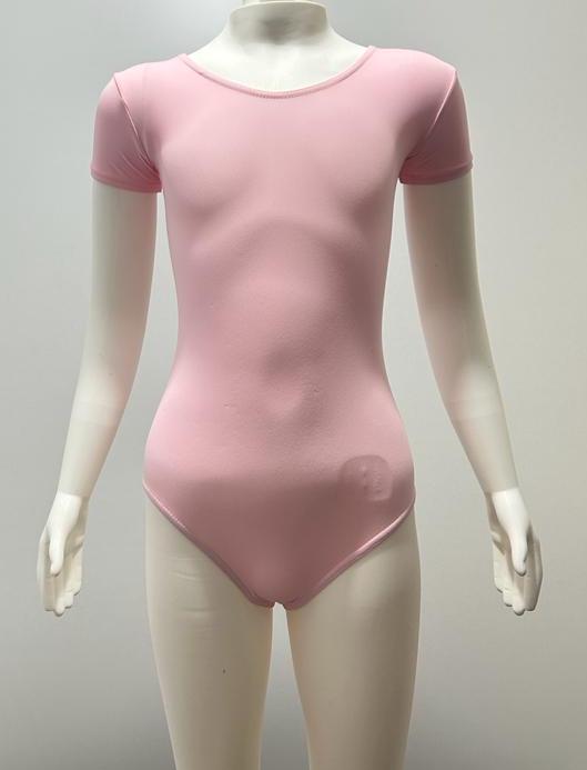 Gymo Dancewear Bale Mayosu Studio Basic Kısa Kol Pembe