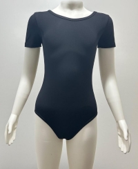 GYMO DANCEWEAR - Gymo Dancewear Bale Mayosu Studio Basic Kısa Kol Siyah