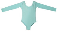 GYMO DANCEWEAR - Gymo Dancewear Bale Mayosu Studio Basic Uzun Kol Koton Mint