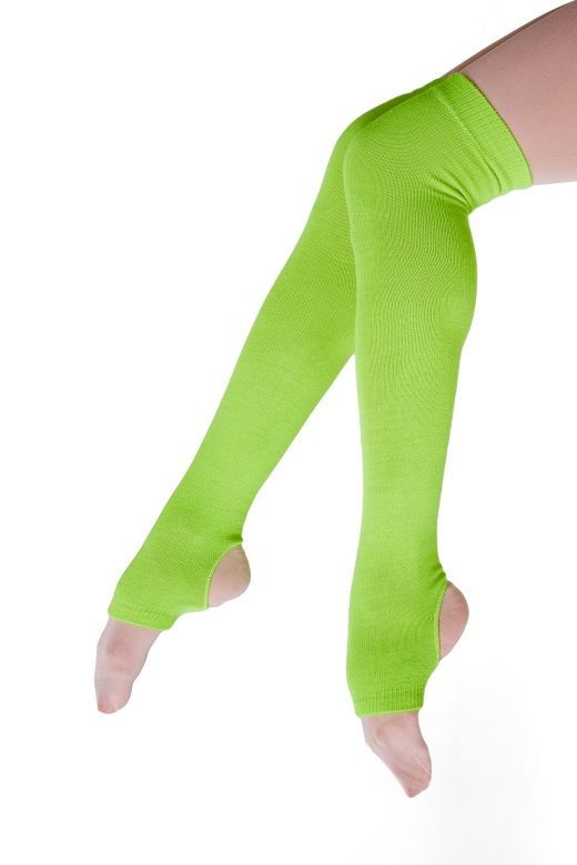 Gymo Dancewear Topuklu Bacak Isıtıcı Fosforlu Yeşil