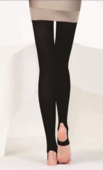 GYMO DANCEWEAR - Gymo Dancewear Topuklu Çorap Tayt 70DN Siyah