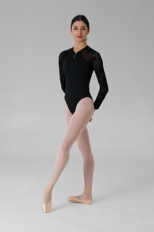 Gymo Dancewear Uzun Kol Bale Mayosu Ophelia Siyah