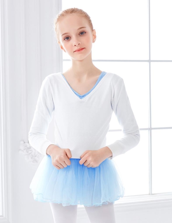 Gymo Dancewear Warm Up Üst Astra Junior Beyaz