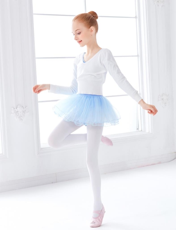 Gymo Dancewear Warm Up Üst Astra Junior Beyaz