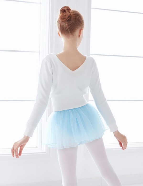 Gymo Dancewear Warm Up Üst Astra Junior Beyaz