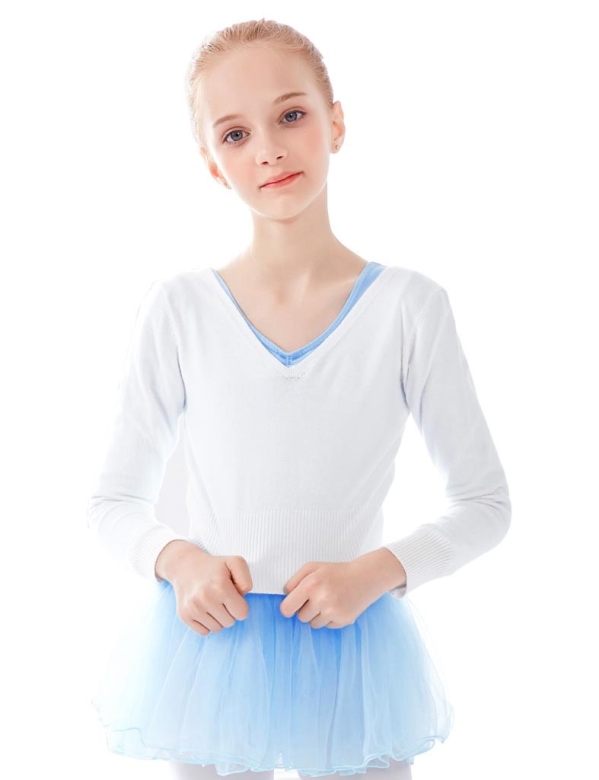 Gymo Dancewear Warm Up Üst Astra Junior Beyaz