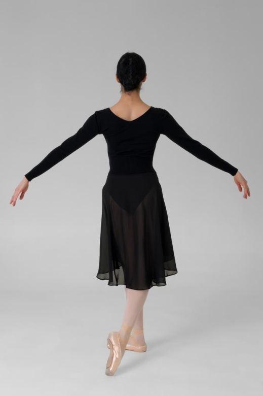 Gymo Dancewear Warm Up Üst Astra Siyah