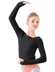  - Gymo Dancewear Warm Up Üst Woolie Junior Siyah