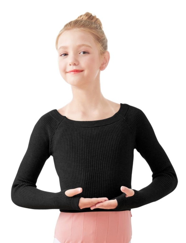 Gymo Dancewear Warm Up Üst Woolie Junior Siyah