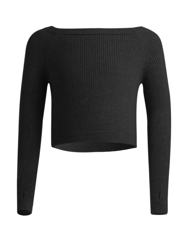 Gymo Dancewear Warm Up Üst Woolie Junior Siyah