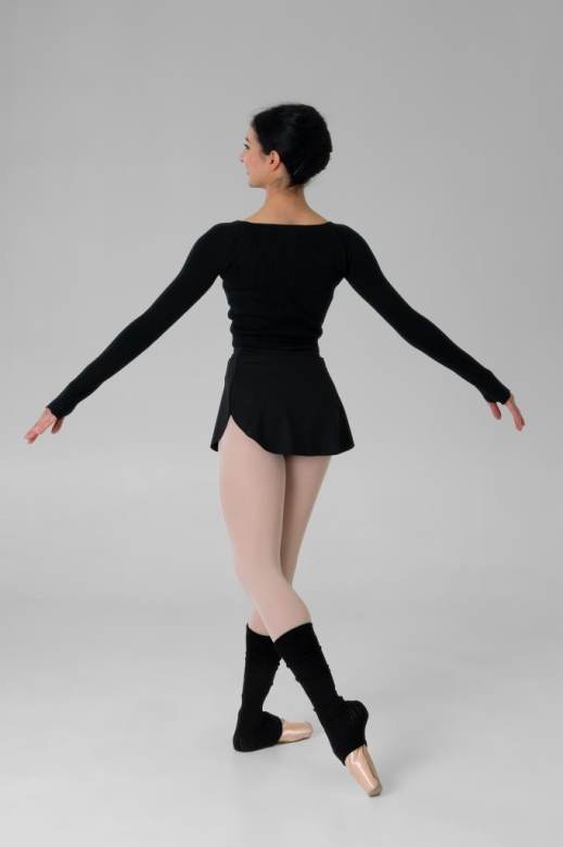 Gymo Dancewear Warm Up Üst Woolie Siyah