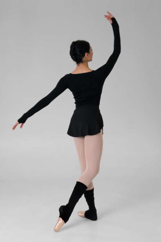 Gymo Dancewear Warm Up Üst Woolie Siyah