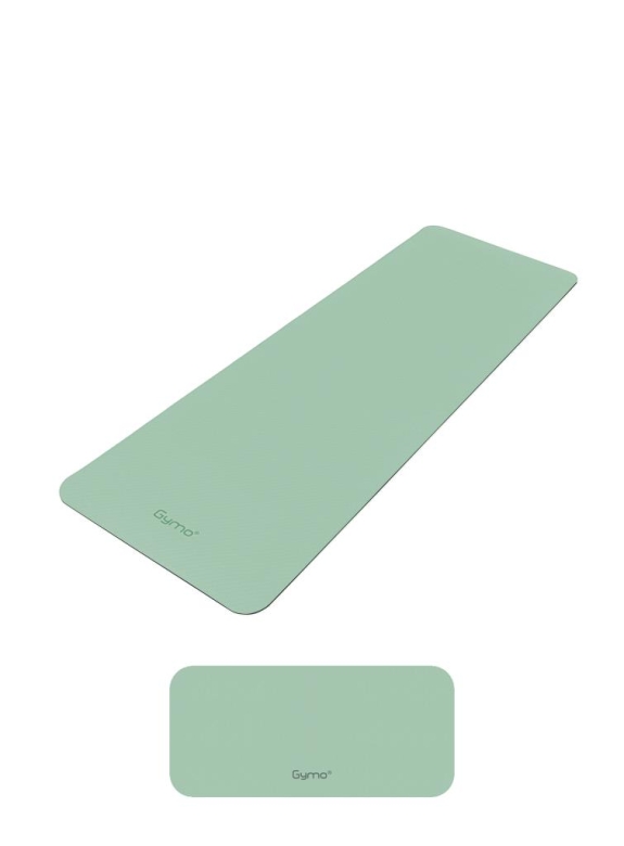 Gymo Ekolojik 6mm TPE Yoga Matı Pilates Minderi Diz Dirsek Koruyucu Matlı Set Açık Yeşil