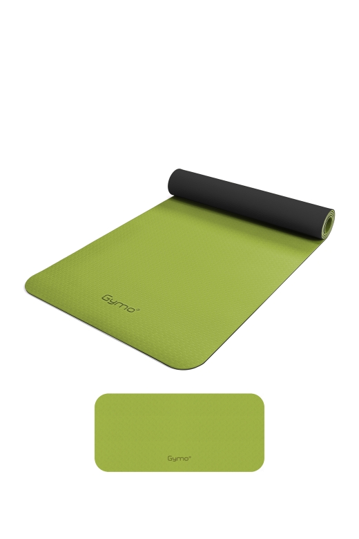 Gymo Ekolojik 6mm TPE Yoga Matı Pilates Minderi Diz Dirsek Koruyucu Matlı Set Yeşil