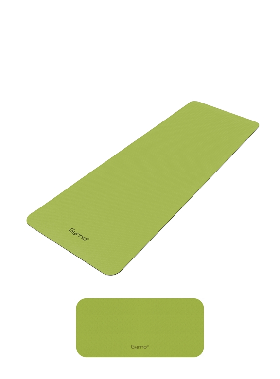 Gymo Ekolojik 6mm TPE Yoga Matı Pilates Minderi Diz Dirsek Koruyucu Matlı Set Yeşil