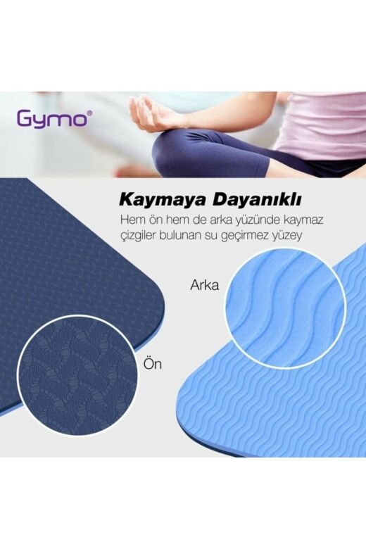 Gymo Ekolojik 6mm TPE Yoga Matı Pilates Minderi Siyah